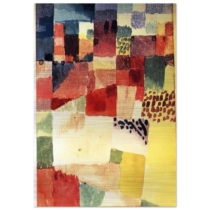 HAMMAMET - Paul Klee Brushed Aluminum Print - 70x100 cm / 28x40 inches | Paul Klee Aluminum Print | Paul Klee Prints