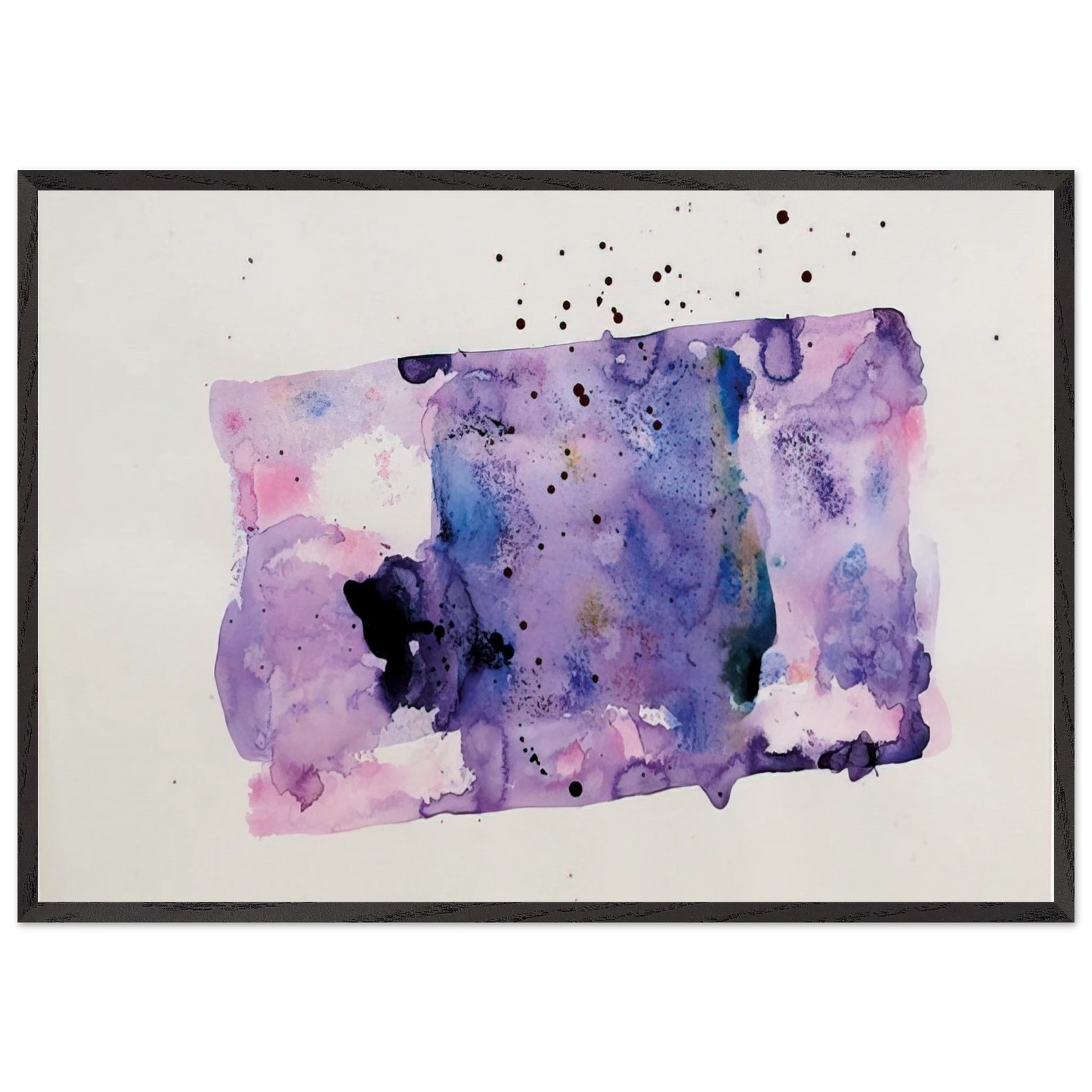 Untitled SF76-175 - Sam Francis 70x100 cm / 28x40 inches Framed Art Print – Black Wooden Frame