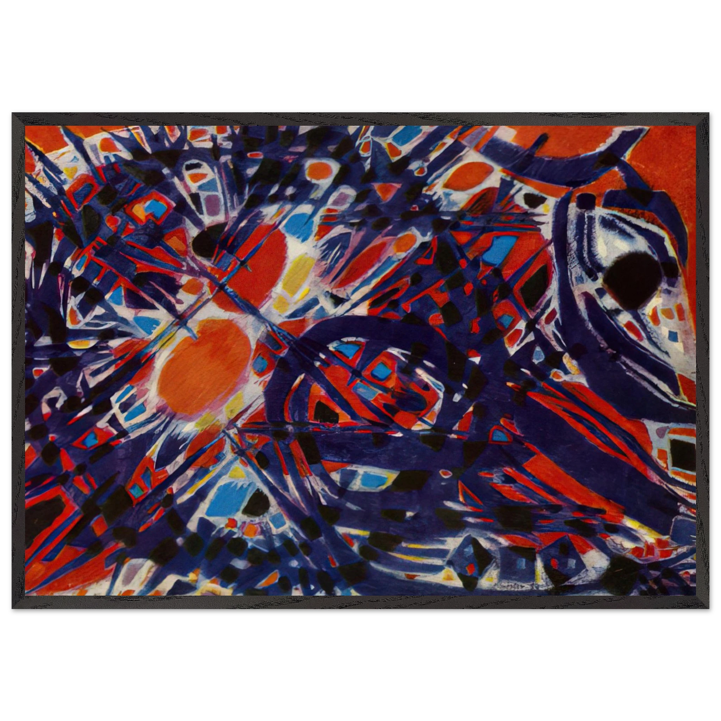 Couronne depines - 1954 - Alfred Manessier 70x100 cm / 28x40 inches Framed Art Print – Black Wooden Frame