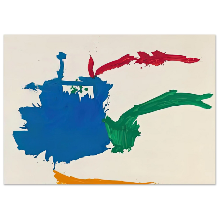 Helen Frankenthaler - Italian Beach, 1960- Wall Art - 60x80 cm / 24x32 inches - Premium Wooden Framed Poster With Fine Art Paper-canvas - Black frame
