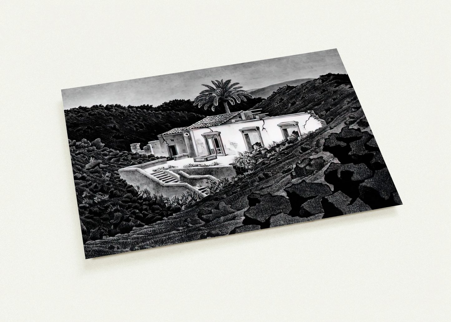 HOUSE IN THE LAVA NEAR NUNZIATA By MC Escher Pack of 10 Post Cards | MC Escher Post Cards | A6 (10.5 x 14.8 cm) - 4.1 x 5.8 inches