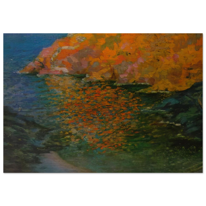 SMALL ROCKY BAY OF NANS CADAQUES 1921 - Salvador Dali Brushed Aluminum Print - 70x100 cm / 28x40 inches | Salvador Dali Aluminum Print | Salvador Dali Prints