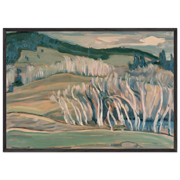 Spring Caribou Country - 1949 - AY Jackson 70x100 cm / 28x40 inches Framed Art Print – Black Wooden Frame