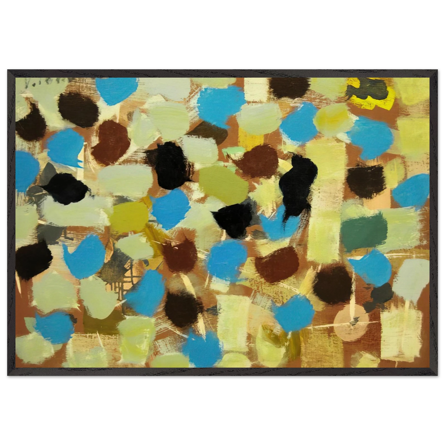 Number 7 - 1953 - Bradley Walker Tomlin 70x100 cm / 28x40 inches Framed Art Print – Black Wooden Frame
