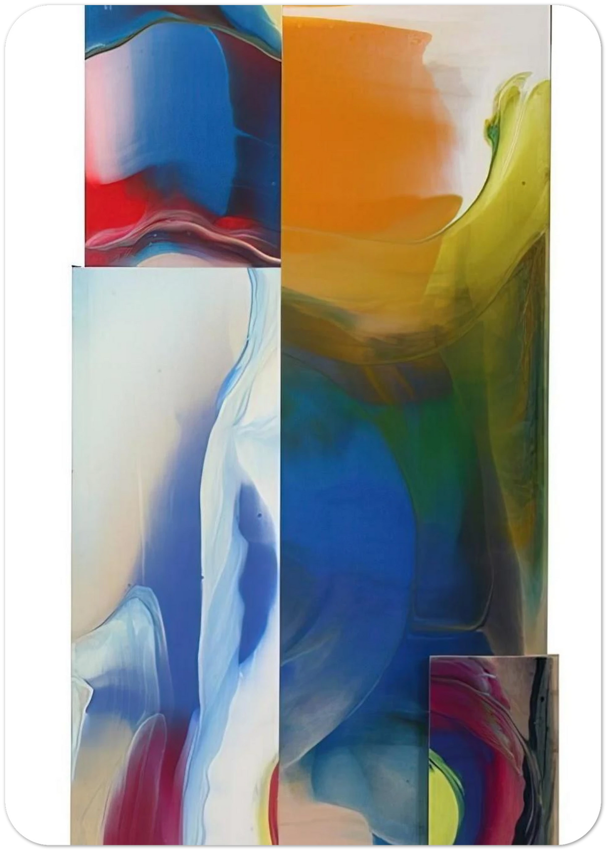 Lot and Square By Sam Gilliam Pack of 10 Post Cards | Sam Gilliam Post Cards | A6 (10.5 x 14.8 cm) - 4.1 x 5.8 inches