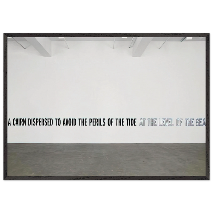 A Cairn Dispersed - 2008 - Lawrence Weiner 70x100 cm / 28x40 inches Framed Art Print – Black Wooden Frame