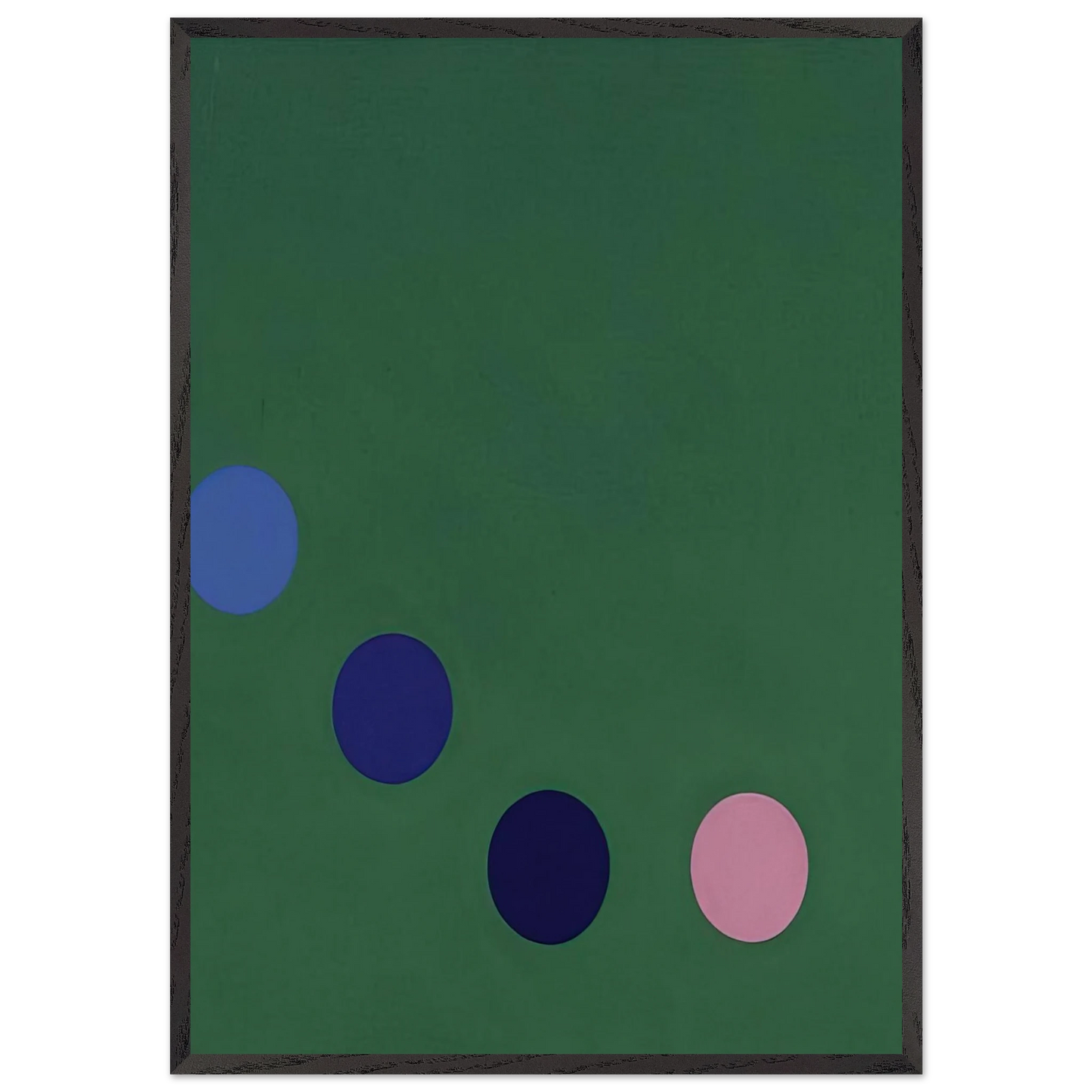 Green Square - Op Art - Thomas Downing 70x100 cm / 28x40 inches Framed Art Print – Black Wooden Frame