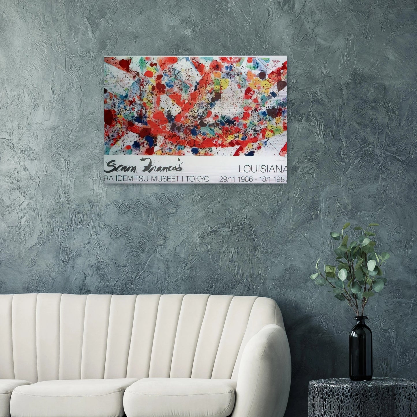 Polar Red - Sam Francis Brushed Aluminum Print - 70x100 cm / 28x40 inches | Sam Francis Aluminum Print | Sam Francis Prints
