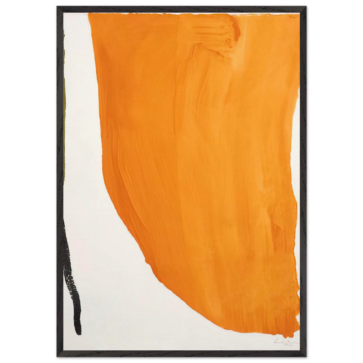 Orange Downpour - 1970 - Helen Frankenthaler 70x100 cm / 28x40 inches Framed Art Print – Black Wooden Frame
