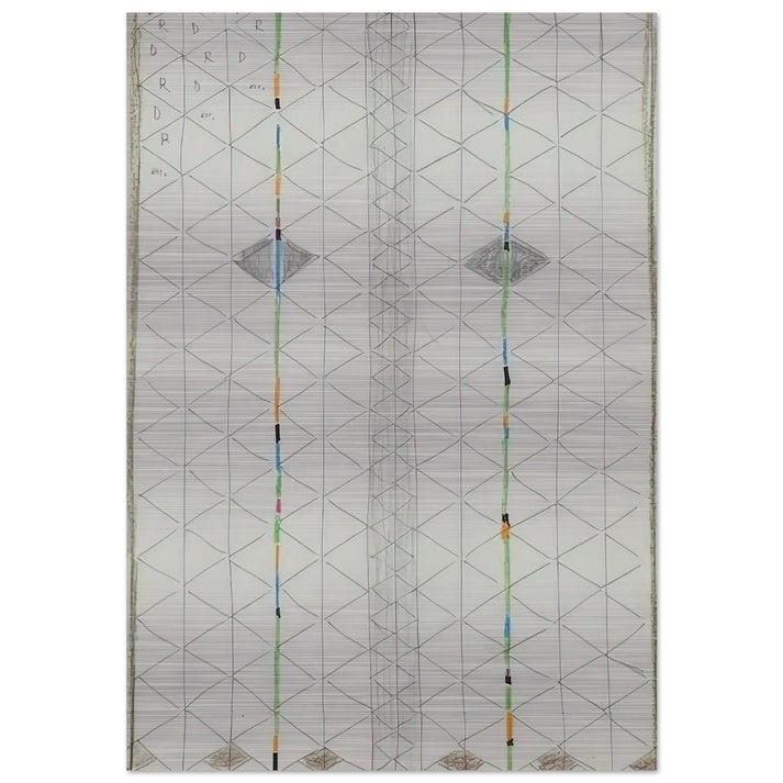 Untitled 1 - 1984 - Bruno Munari Brushed Aluminum Print - 70x100 cm / 28x40 inches | Bruno Munari Aluminum Print | Bruno Munari Prints