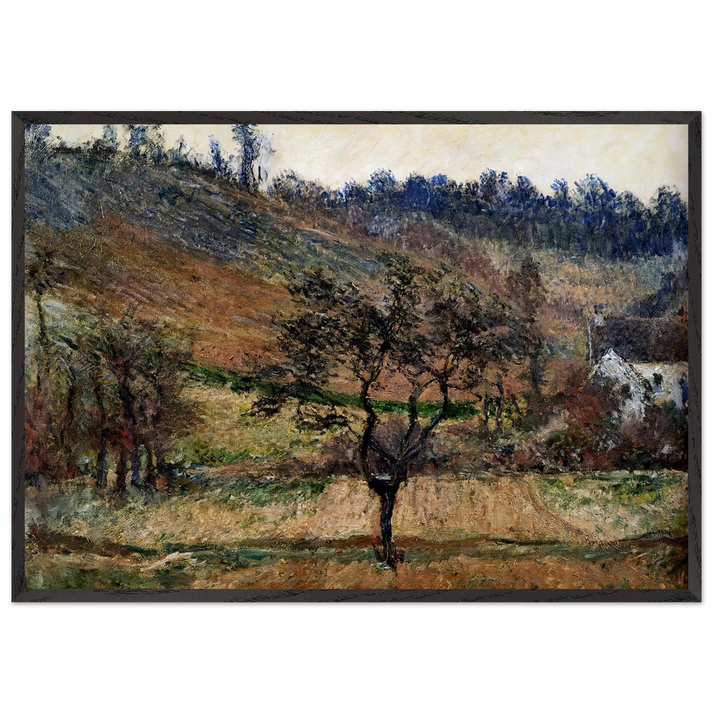 The Valley Of Falaise - claude monet 70x100 cm / 28x40 inches Framed Art Print – Black Wooden Frame