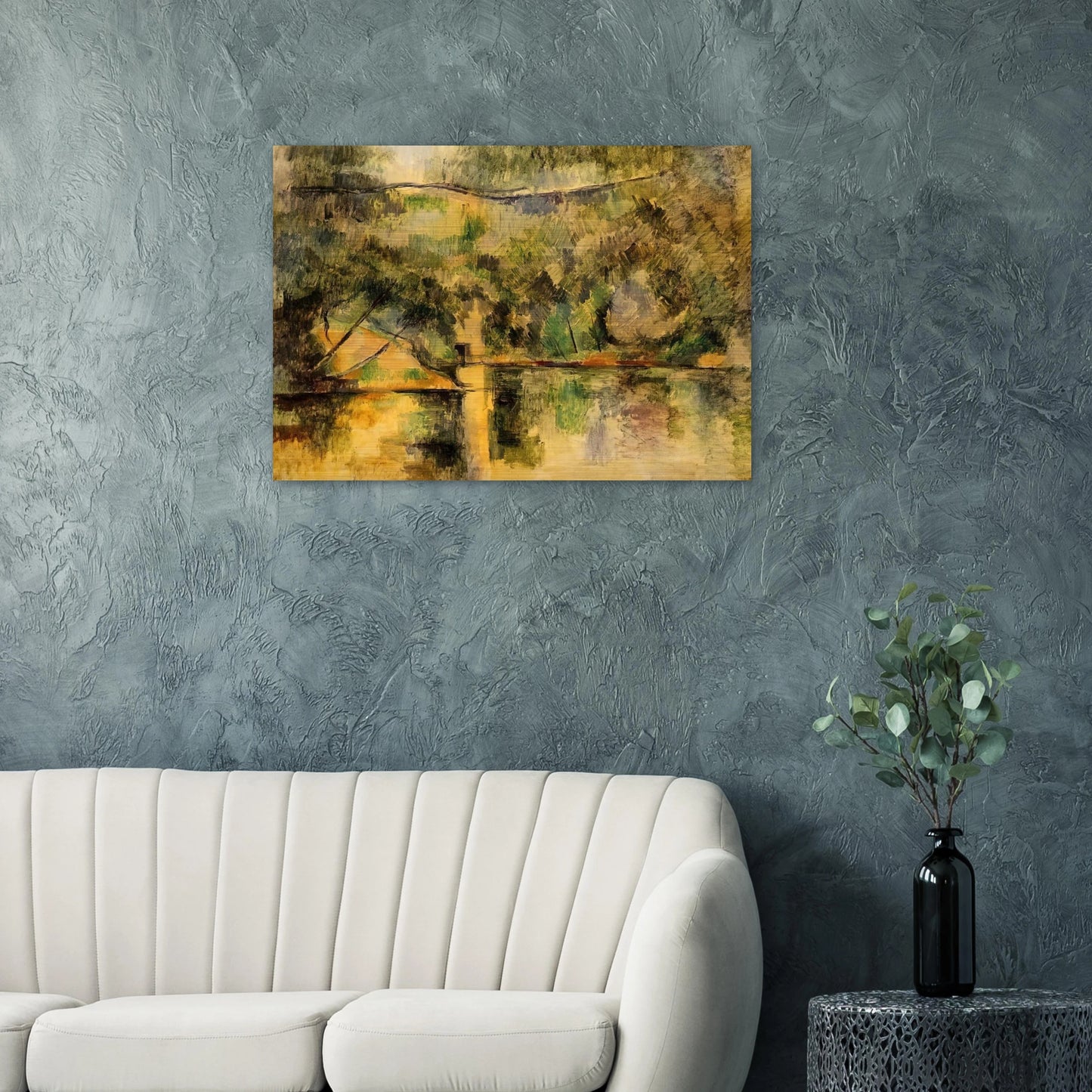 Reflections in the Water - Paul Cézanne Brushed Aluminum Print - 70x100 cm / 28x40 inches | Paul Cézanne Aluminum Print | Paul Cézanne Prints