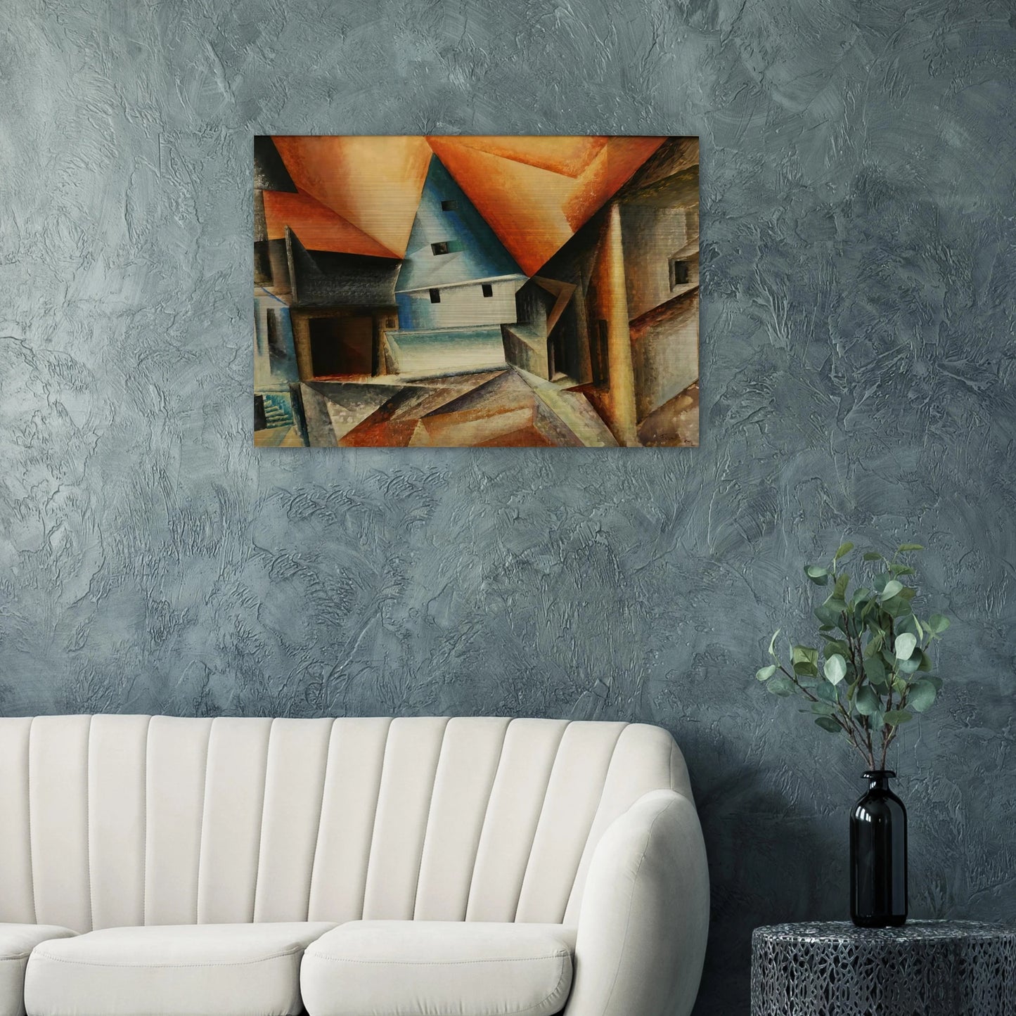 OBERWEIMAR 1921 - Lyonel Feininger Brushed Aluminum Print - 70x100 cm / 28x40 inches | Lyonel Feininger Aluminum Print | Lyonel Feininger Prints