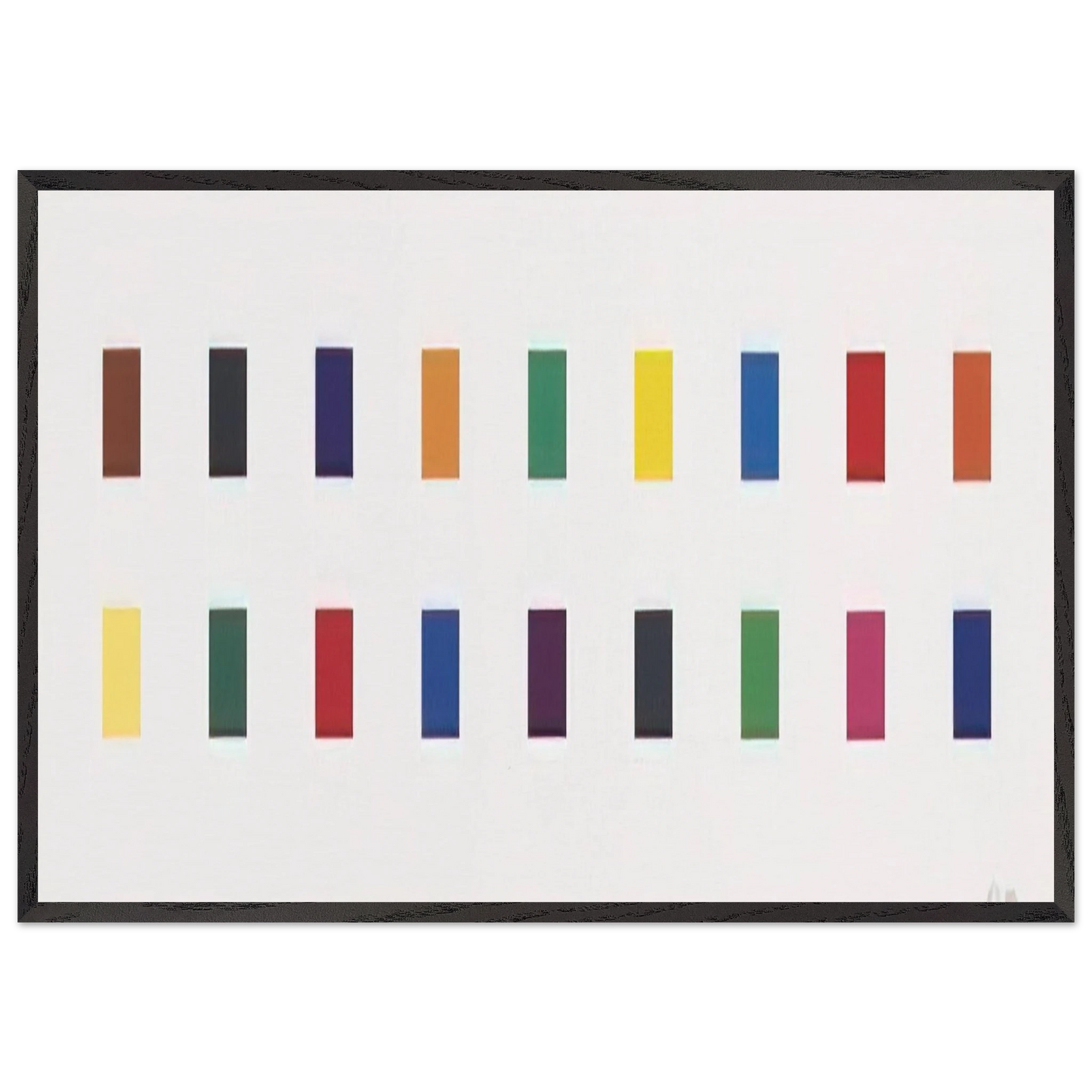 18 Colors Cincinnati - Ellsworth Kelly 70x100 cm / 28x40 inches Framed Art Print – Black Wooden Frame