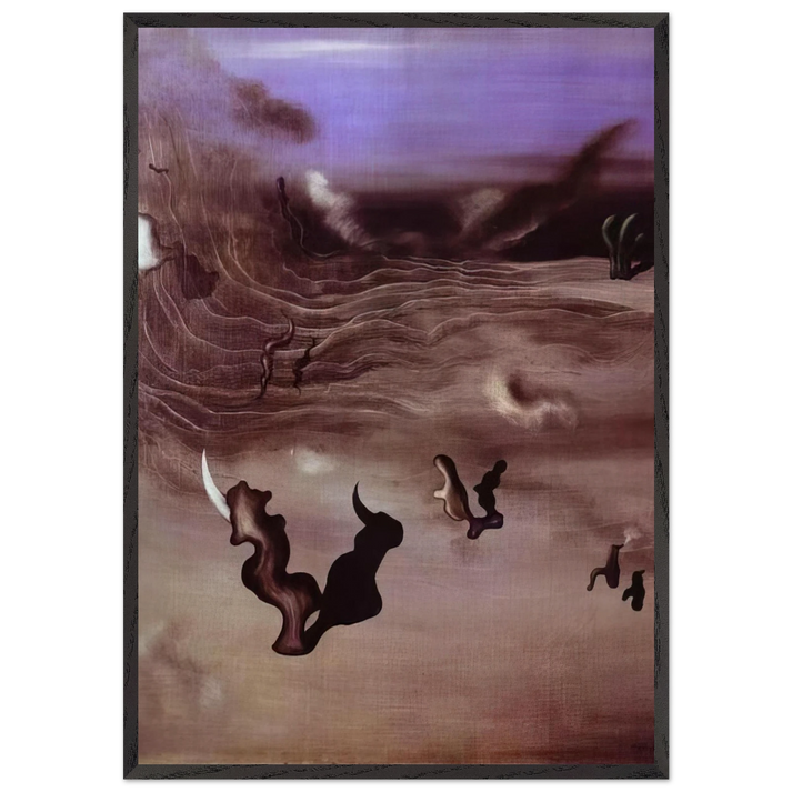 Wind - Yves Tanguy 70x100 cm / 28x40 inches Framed Art Print – Black Wooden Frame