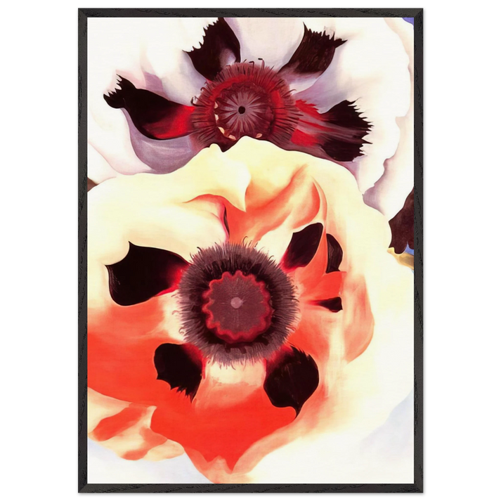 POPPIES N3 - Georgia OKeeffe 70x100 cm / 28x40 inches Framed Art Print – Black Wooden Frame