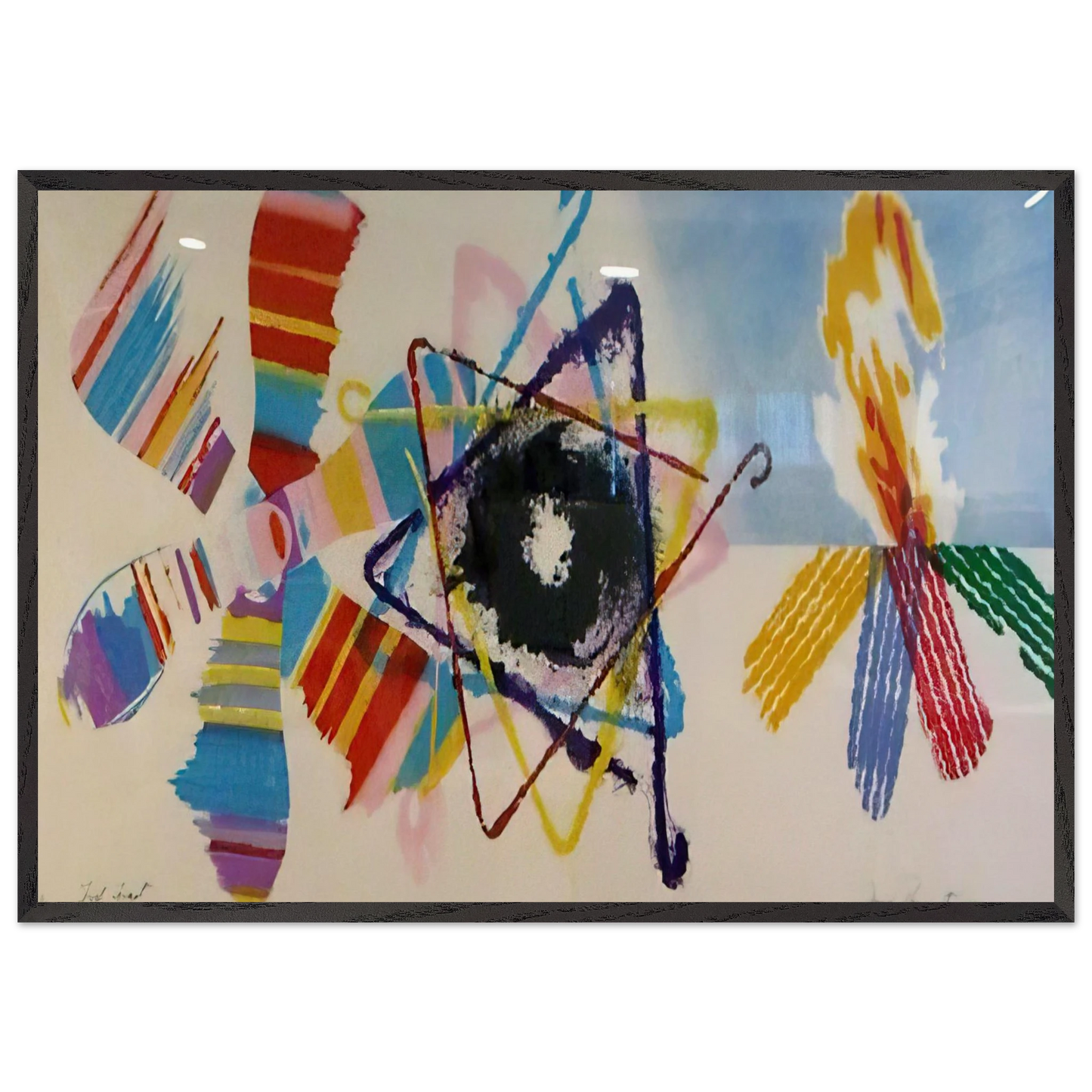 Fast Feast - James Rosenquist 70x100 cm / 28x40 inches Framed Art Print – Black Wooden Frame