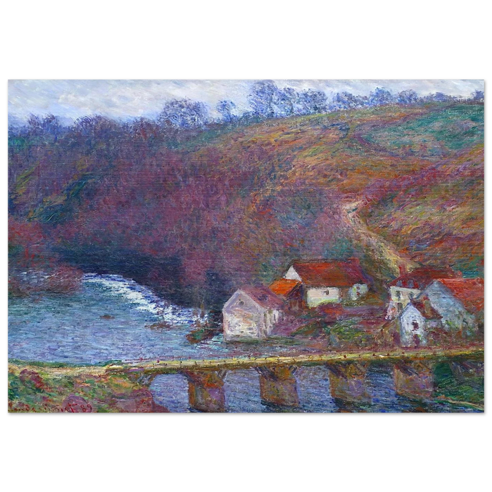 The Grande Creuse by the Bridge at Vervy - claude monet Brushed Aluminum Print - 70x100 cm / 28x40 inches | claude monet Aluminum Print | claude monet Prints