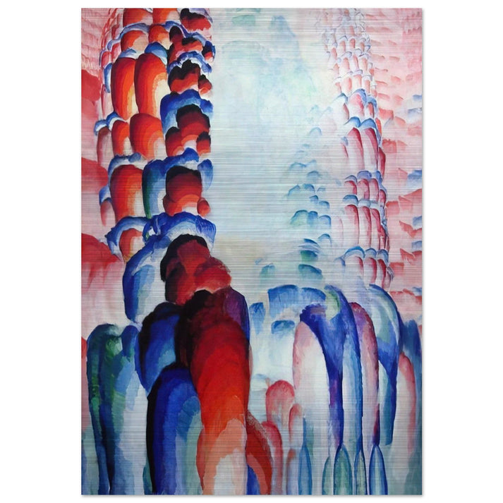 Hindu Motif, or Graduated Red - Frantisek Kupka Brushed Aluminum Print - 70x100 cm / 28x40 inches | Frantisek Kupka Aluminum Print | Frantisek Kupka Prints