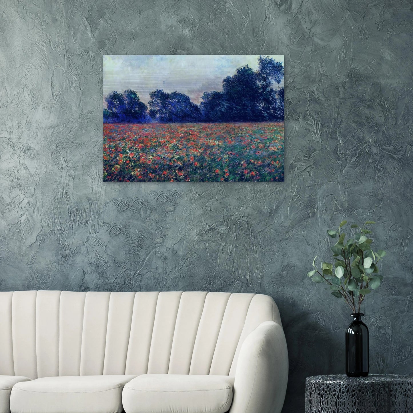 Poppies at Giverny - claude monet Brushed Aluminum Print - 70x100 cm / 28x40 inches | claude monet Aluminum Print | claude monet Prints