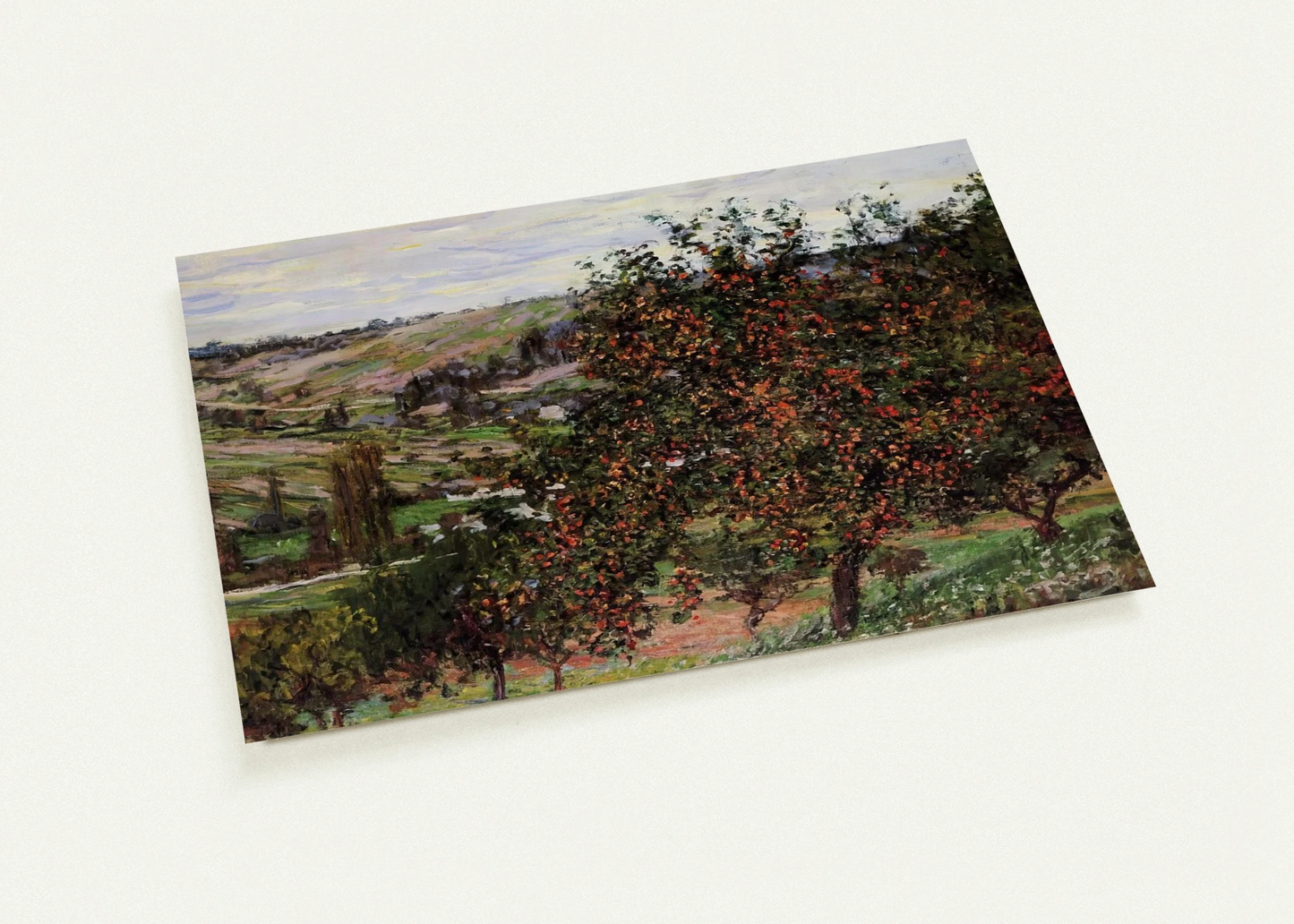 Apple Trees near Vetheuil By claude monet Pack of 10 Post Cards | claude monet Post Cards | A6 (10.5 x 14.8 cm) - 4.1 x 5.8 inches