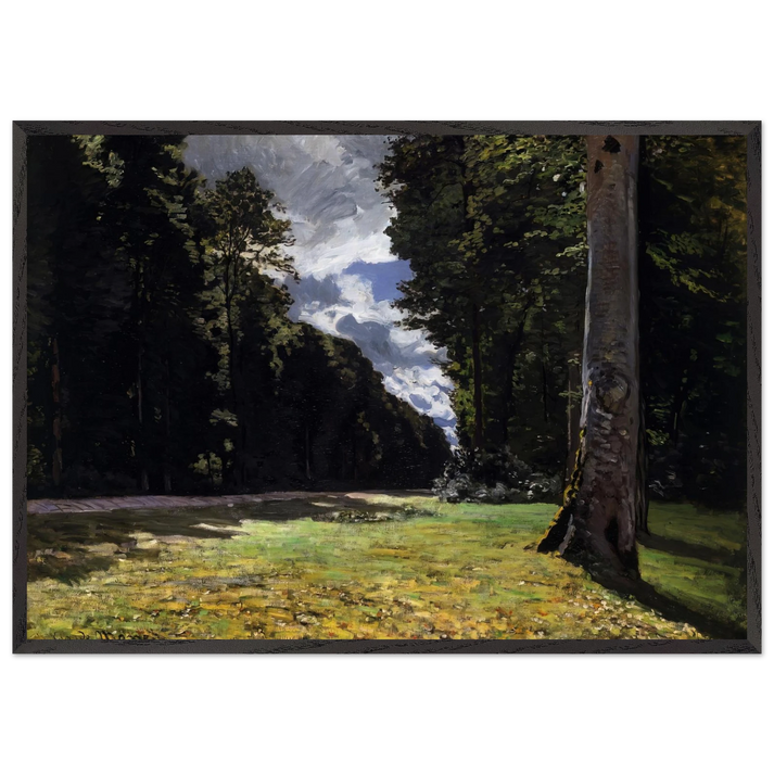 The Pave de Chailly in the Fontainbleau Forest - claude monet 70x100 cm / 28x40 inches Framed Art Print – Black Wooden Frame