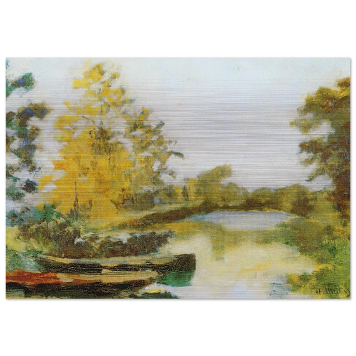 BANKS OF THE CANAL 1903 - Henri Matisse Brushed Aluminum Print - 70x100 cm / 28x40 inches | Henri Matisse Aluminum Print | Henri Matisse Prints