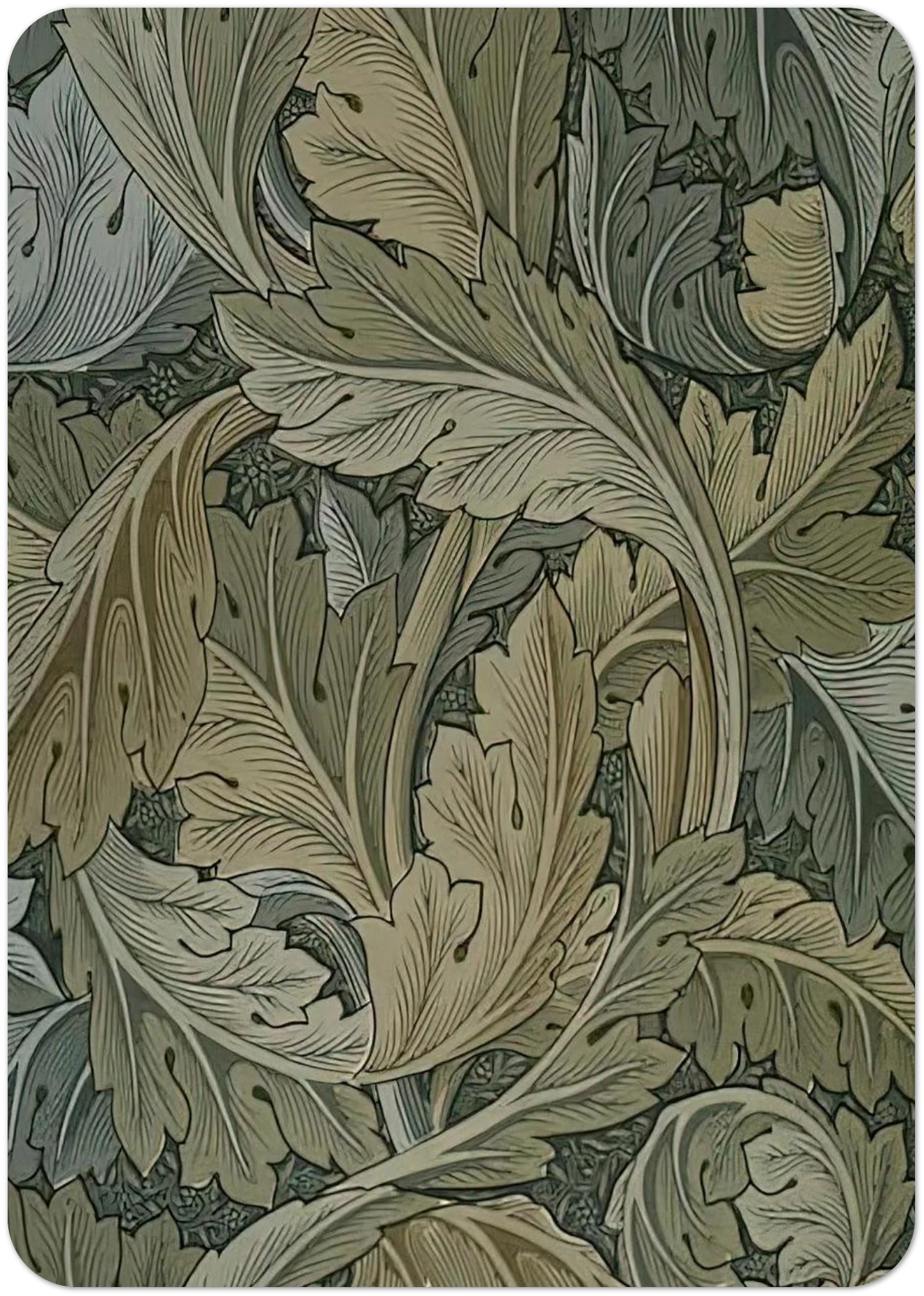 ACANTHUS WALLPAPER 1875 By William Morris Pack of 10 Post Cards | William Morris Post Cards | A6 (10.5 x 14.8 cm) - 4.1 x 5.8 inches