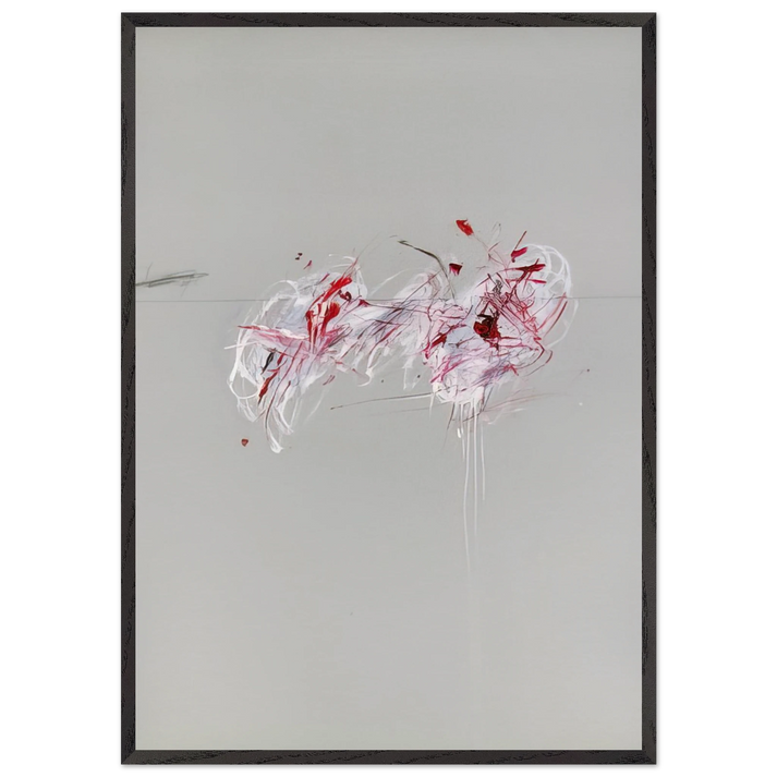 Nine Discourses on Commodus Part II - Cy Twombly 70x100 cm / 28x40 inches Framed Art Print – Black Wooden Frame