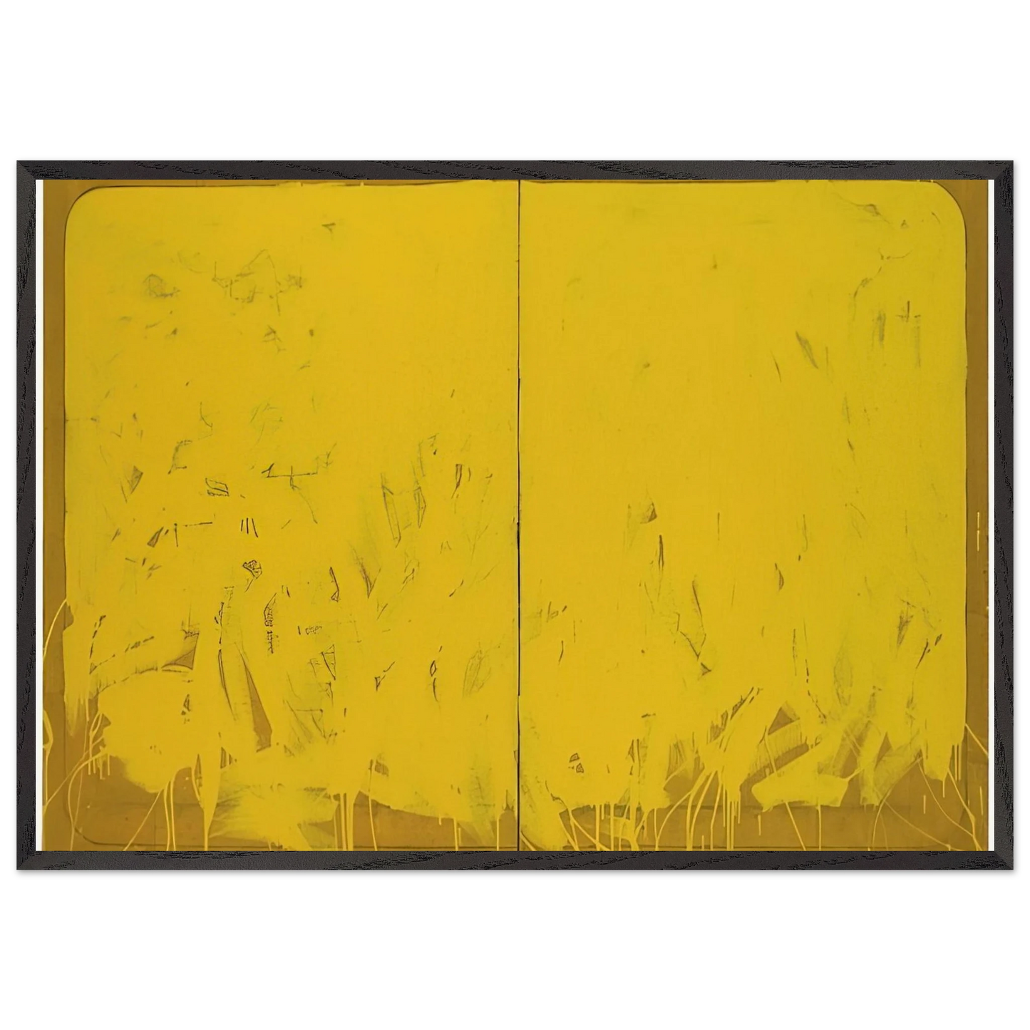Untitled - 1978 N9 - Mario Schifano 70x100 cm / 28x40 inches Framed Art Print – Black Wooden Frame
