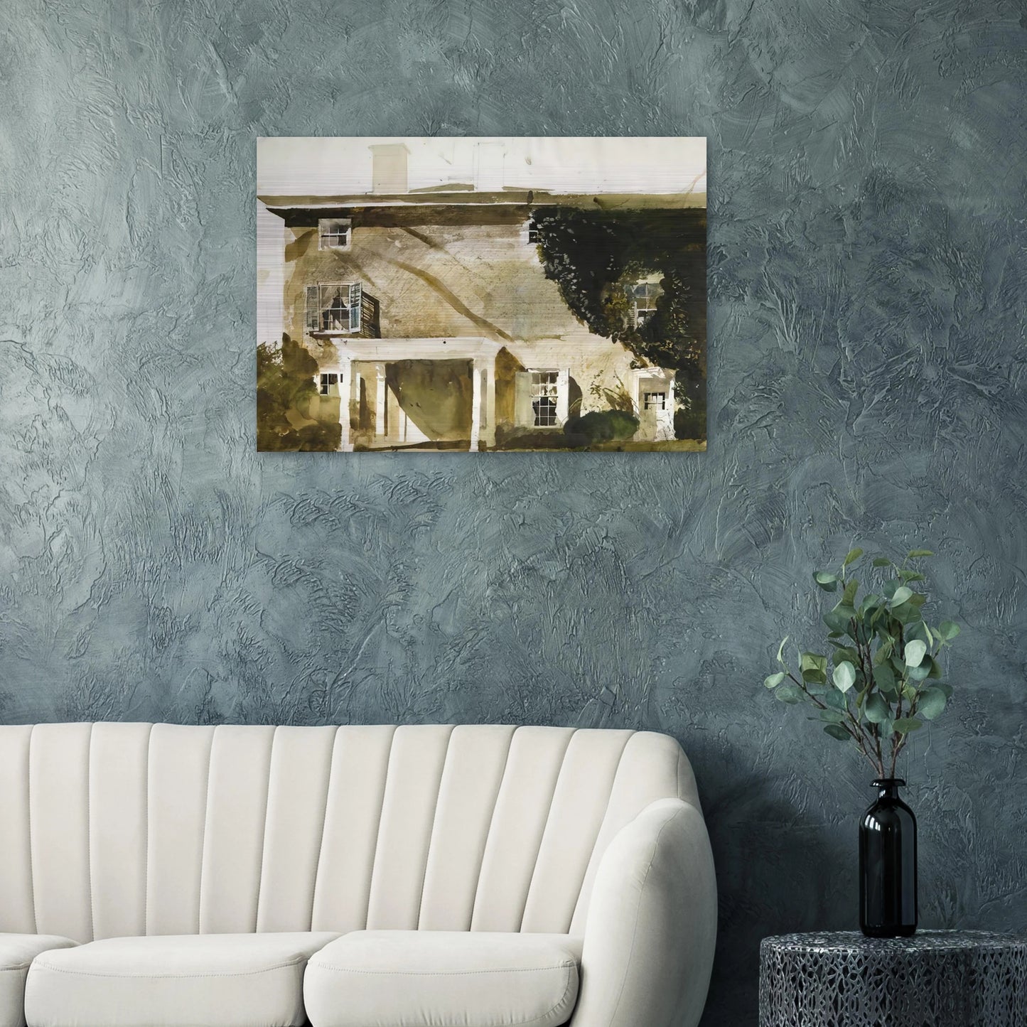 THE HATTON HOUSE 1967 - Andrew Wyeth Brushed Aluminum Print - 70x100 cm / 28x40 inches | Andrew Wyeth Aluminum Print | Andrew Wyeth Prints