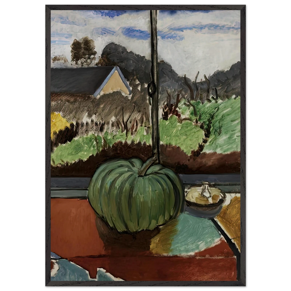 THE GREEN PUMPKIN 1916 - Henri Matisse 70x100 cm / 28x40 inches Framed Art Print – Black Wooden Frame