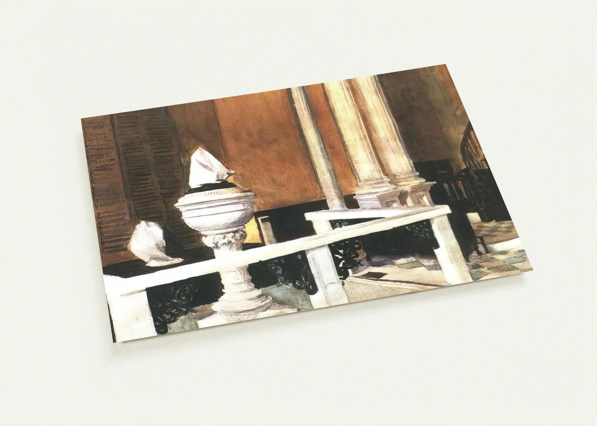 Baptistry of St. John s By Edward Hopper Pack of 10 Post Cards | Edward Hopper Post Cards | A6 (10.5 x 14.8 cm) - 4.1 x 5.8 inches