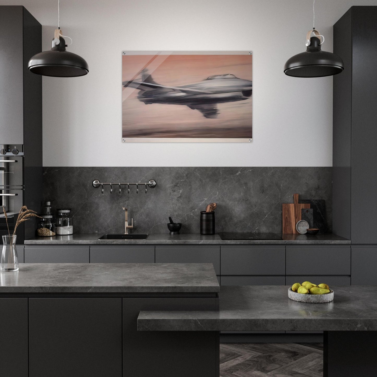 JET FIGHTER 1963 - Gerhard Richter Acrylic Print - 70x100 cm / 28x40″ inches | Gerhard Richter Wall Art | Gerhard Richter Prints