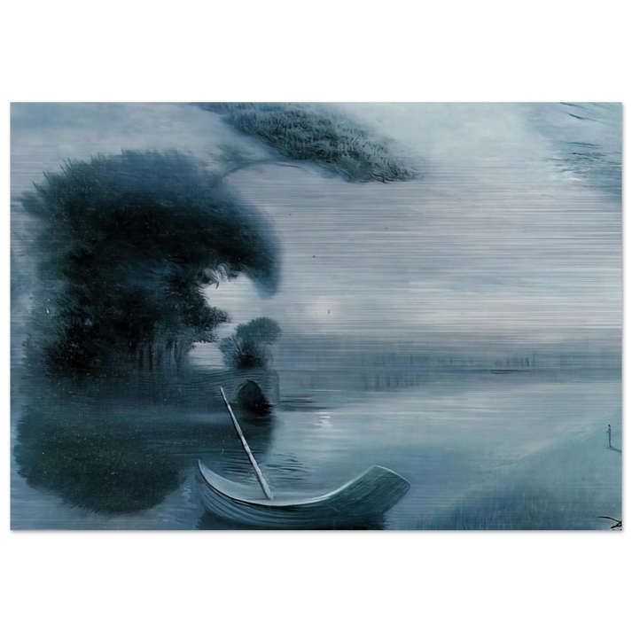 METAMORPHOSIS OF HITLER S FACE INTO A MOONLIT LANDSCAPE WITH ACCOMPANIMENT - Salvador Dali Brushed Aluminum Print - 70x100 cm / 28x40 inches | Salvador Dali Aluminum Print | Salvador Dali Prints