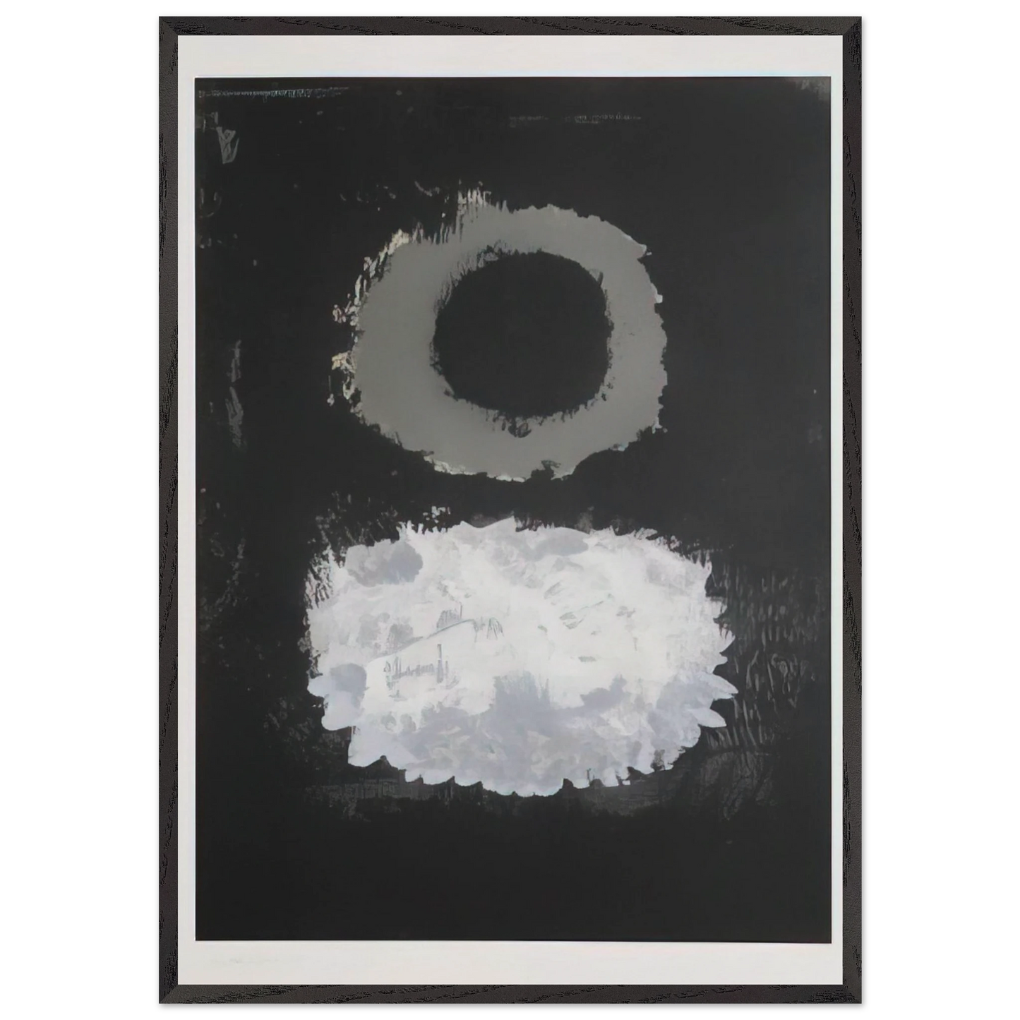 Black Field - 1972 - Adolph Gottlieb 70x100 cm / 28x40 inches Framed Art Print – Black Wooden Frame
