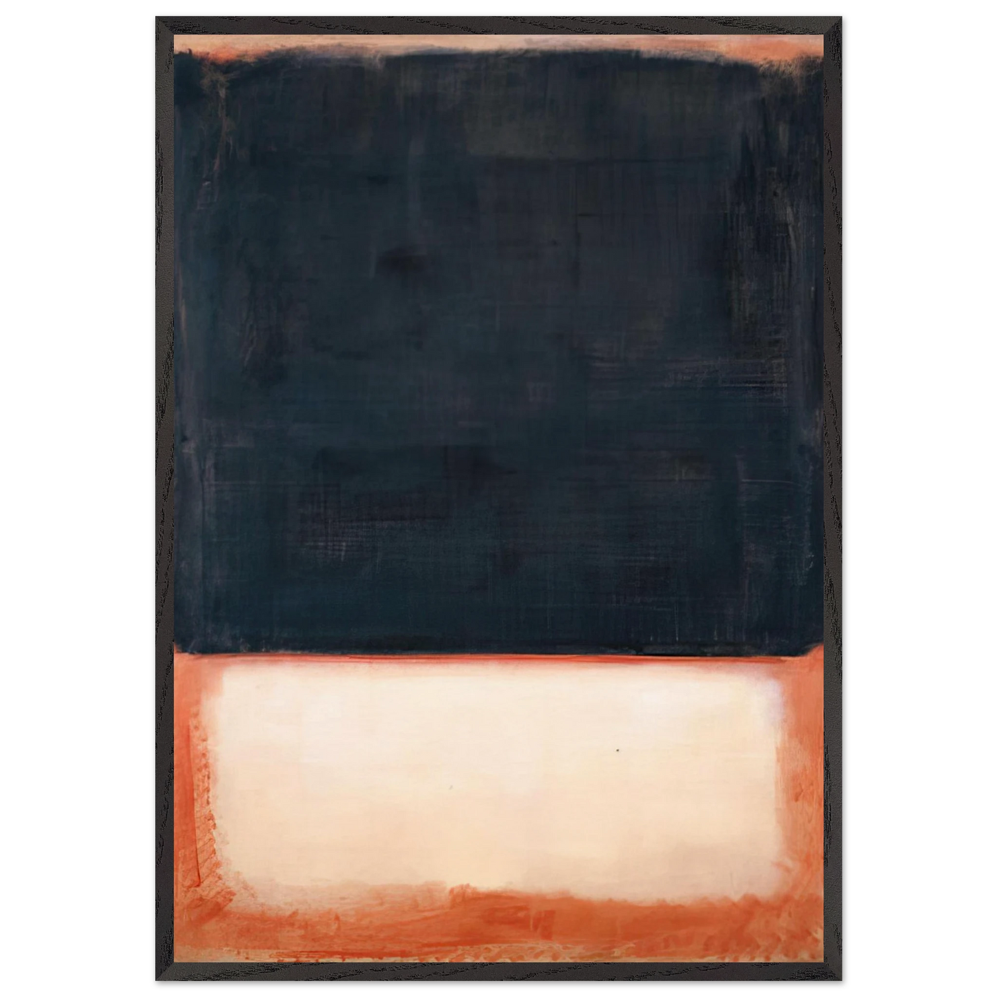 No 7 Dark Over Light - 1954 - Mark Rothko 70x100 cm / 28x40 inches Framed Art Print – Black Wooden Frame