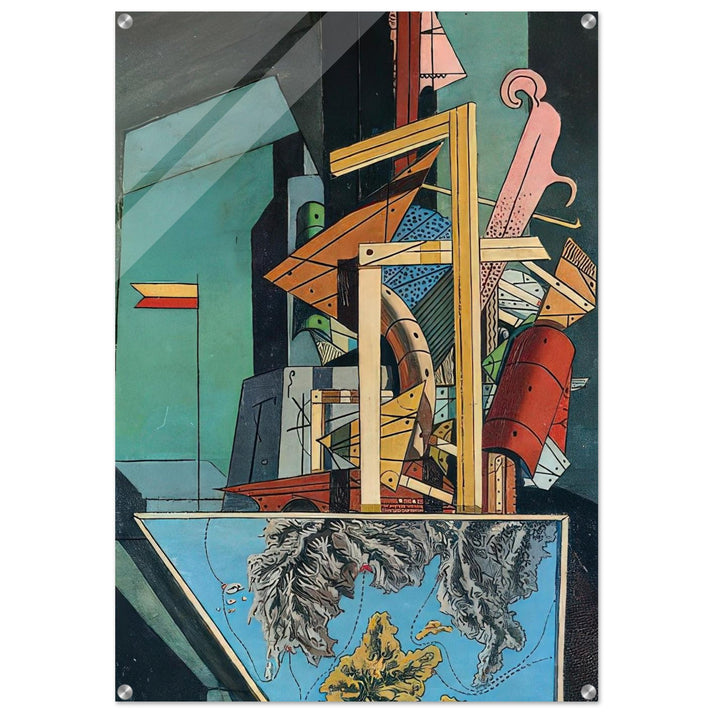 THE MELANCHOLY OF DEPARTURE 1916 1 - Giorgio de Chirico Acrylic Print - 70x100 cm / 28x40″ inches | Giorgio de Chirico Wall Art | Giorgio de Chirico Prints