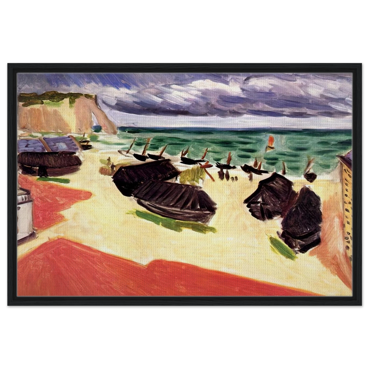 FISHING BOATS IN WINTER ETRETAT 1921 - Henri Matisse Framed Canvas Print