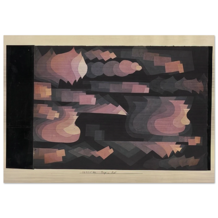 ADD IN RED 1921 - Paul Klee Brushed Aluminum Print - 70x100 cm / 28x40 inches | Paul Klee Aluminum Print | Paul Klee Prints