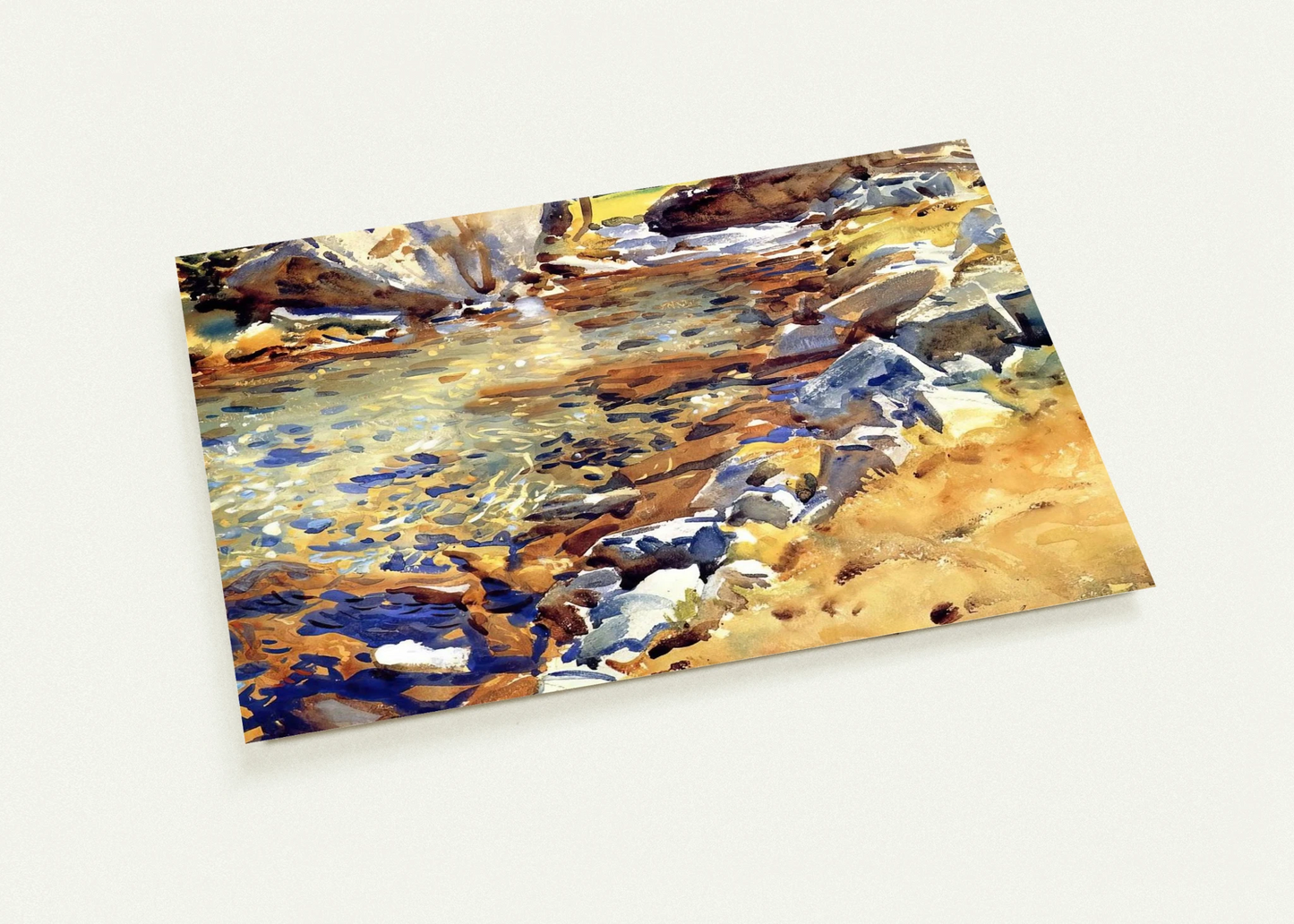 Brook among Rocks By John Singer Sargent Pack of 10 Post Cards | John Singer Sargent Post Cards | A6 (10.5 x 14.8 cm) - 4.1 x 5.8 inches