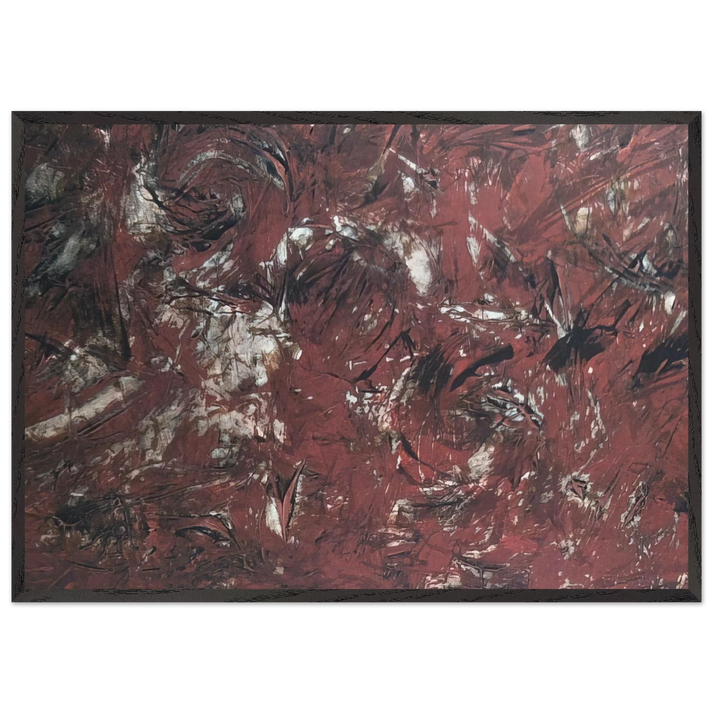 UNTITLED 1982 N5 - Milton Resnick 70x100 cm / 28x40 inches Framed Art Print – Black Wooden Frame