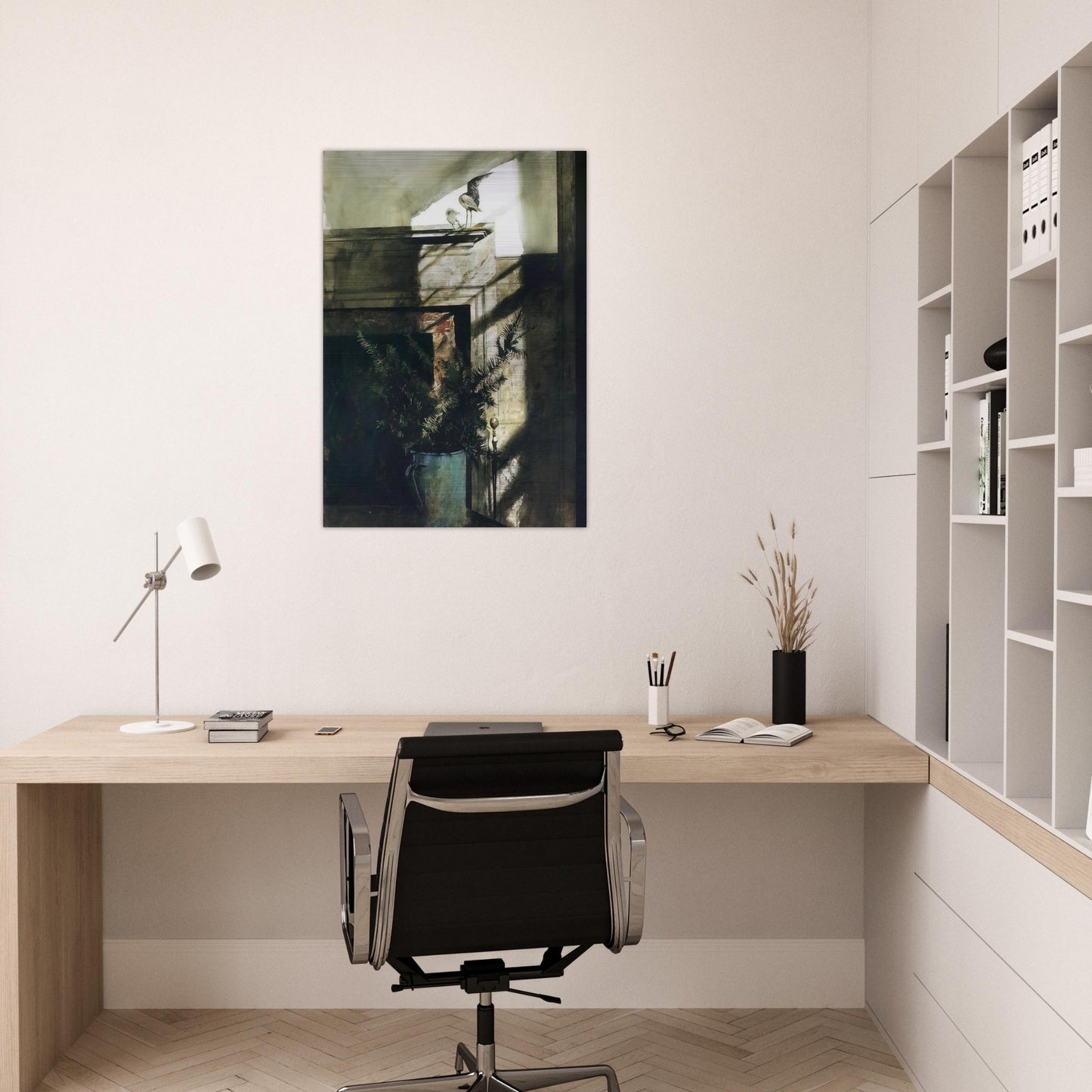 BIRD IN THE HOUSE - Andrew Wyeth Brushed Aluminum Print - 70x100 cm / 28x40 inches | Andrew Wyeth Aluminum Print | Andrew Wyeth Prints