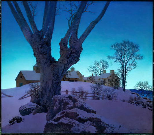 A Collector's Guide to Maxfield Parrish Prints: Iconic Works and Legacy - Hill Top Farm, Winter by Maxfield Parrish