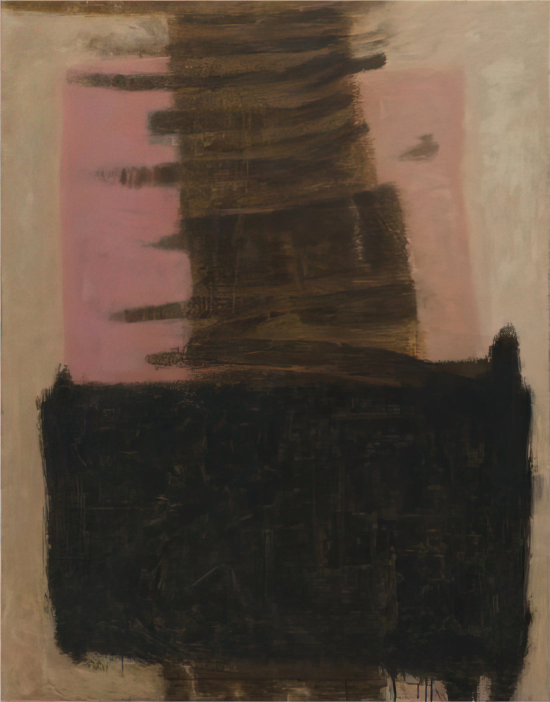 Adja Yunkers: The Abstract Expressionist Pioneer and His Enduring Legacy - Composition in Black  Ochre - 1957 by Adja Yunkers