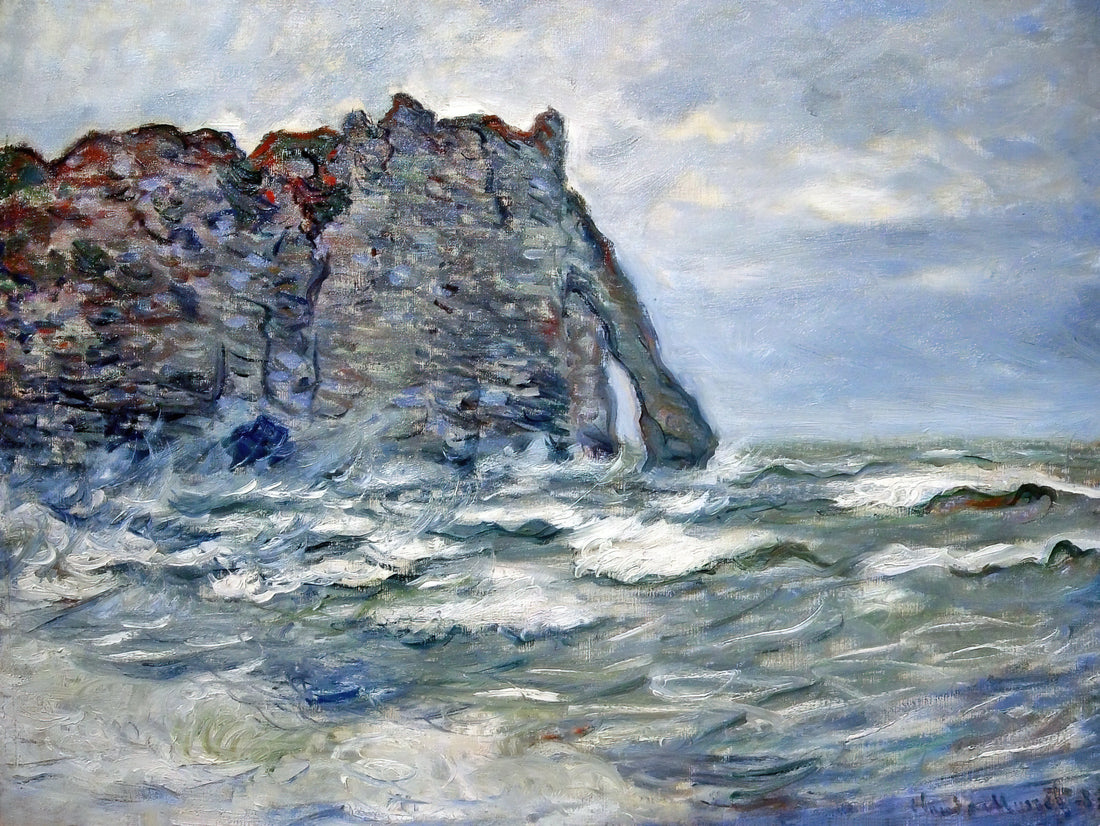 Agapanthus Claude Monet: The Water Lilies' Lesser-Known Masterpiece - Port d`Aval, Rough Sea by claude monet