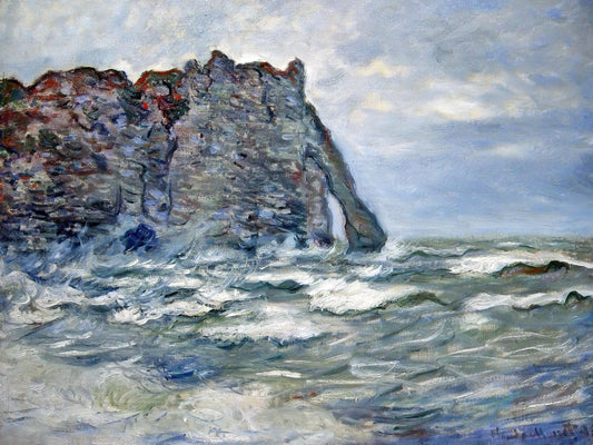 Agapanthus Claude Monet: The Water Lilies' Lesser-Known Masterpiece - Port d`Aval, Rough Sea by claude monet