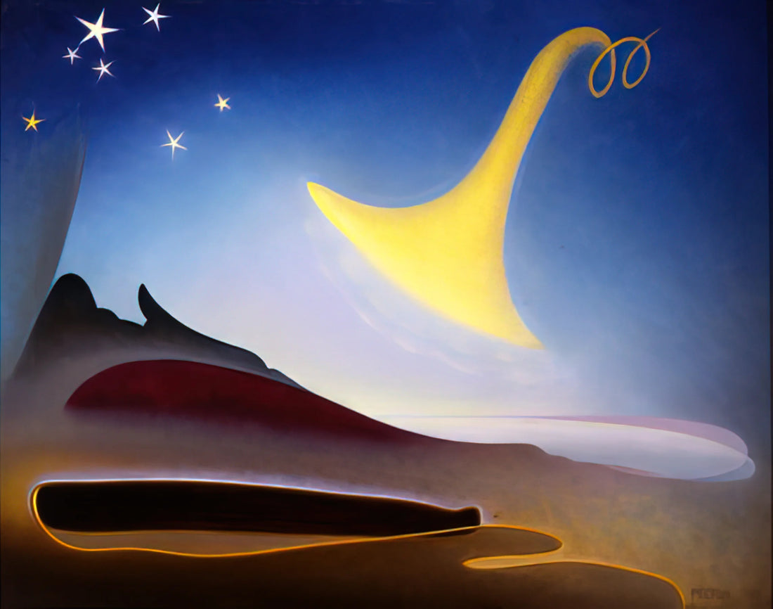 Agnes Lawrence Pelton Paintings: The Spiritual Visionary of American Modernism - Awakening Memory of Father - 1943 by Agnes Lawrence Pelton