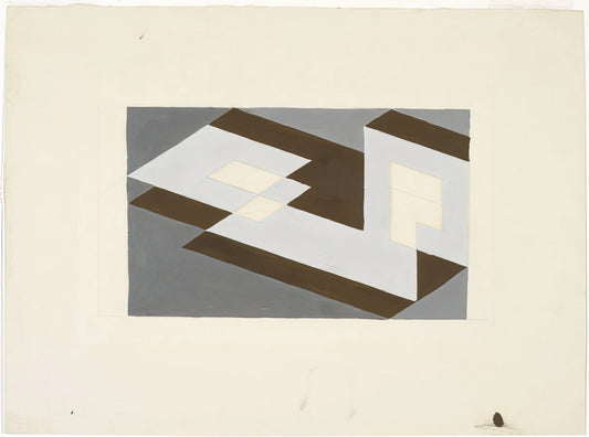 Albers Homage: The Enduring Legacy of Josef Albers' Square Paintings - STUDY FOR TENAYUCA 1938 by Josef Albers