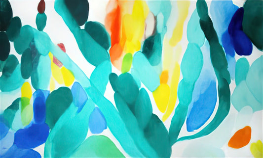 Alice Baber Paintings: A Radiant Journey Through Color and Light - Green Swing by Alice Baber